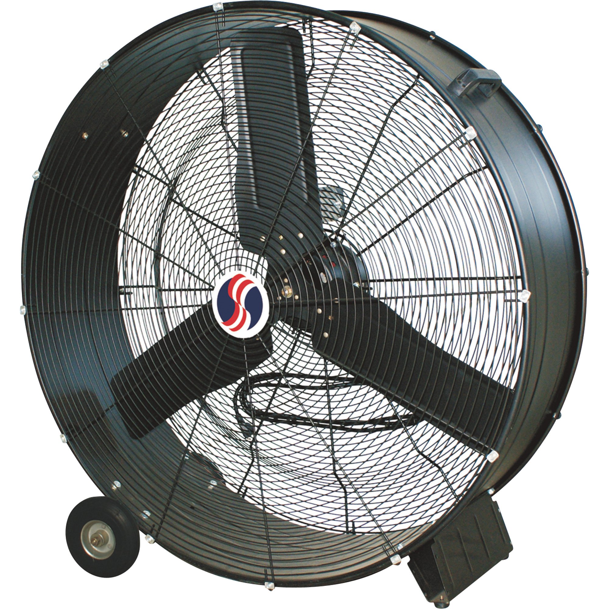 Please see replacement item# 49941. Q Standard Industrial Direct-Drive Drum Fan — 30in., 1/4 HP, 9100 CFM, Model# 10380